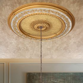 Golden Dream Round Chandelier Ceiling Medallion 60