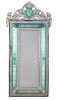 Striking Venetian Style Mirror With Seafoam Border 47.24" Tall