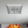 Silver Four Leaf Clover Square Chandelier Ceiling Medallion 24in