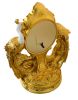 Golden Emerald Peacock Mantle Clock