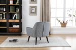 Casual Living Room Accent Chair and Side Table w Storage Blue Color Comfortable Contemporary Living Room Furniture