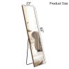 Brown Solid Wood Frame Full-length Mirror, Dressing Mirror, Bedroom Home Porch, Decorative Mirror, Clothing Store, Floor Mounted Large Mirror, Wall Mo