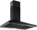 Range Hood 36 inch Black Wall Mount Range Hood in Black Stainless Steel Kitchen Vent Hood