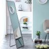 3rd generation gray solid wood frame full length mirror, dressing mirror, bedroom porch, decorative mirror, clothing store, floor mounted large mirror