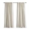 Cotton Printed Curtain Panel with Chenille Stripe and Lining