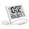 1pc, Foldable Digital Alarm Clock with Calendar, Temperature, and Battery Operation - Perfect for Bedroom, Living Room, and Office