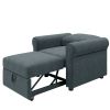 3-in-1 Sofa Bed Chair, Convertible Sleeper Chair Bed,Adjust Backrest Into a Sofa,Lounger Chair,Single Bed,Modern Chair Bed Sleeper for Adults,Deep Blu