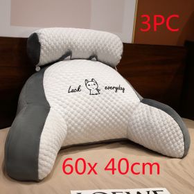 Sofa Fluffy Cushion Luncheon Pillow Triangle Reading Cushion Bedside Soft Large Backrest Lumbar Cushion Office Chair Cushion (Option: Set42)